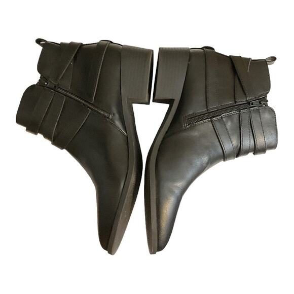 Sun + Stone Boots Women's Black Size 9.5M Buckle Zip up Ankle Shoes - Picture 11 of 11